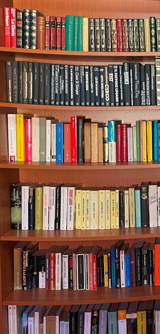 Una delle librerie di Villa Mariaurelia